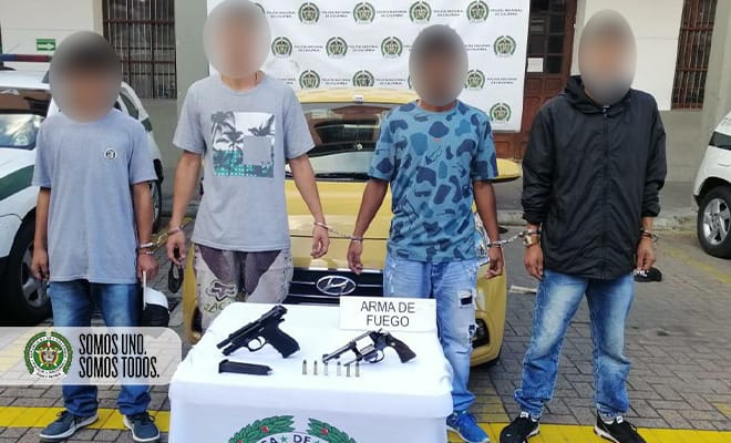 Capturaron a cinco presuntos ladrones en el barrio Laureles de Medellín