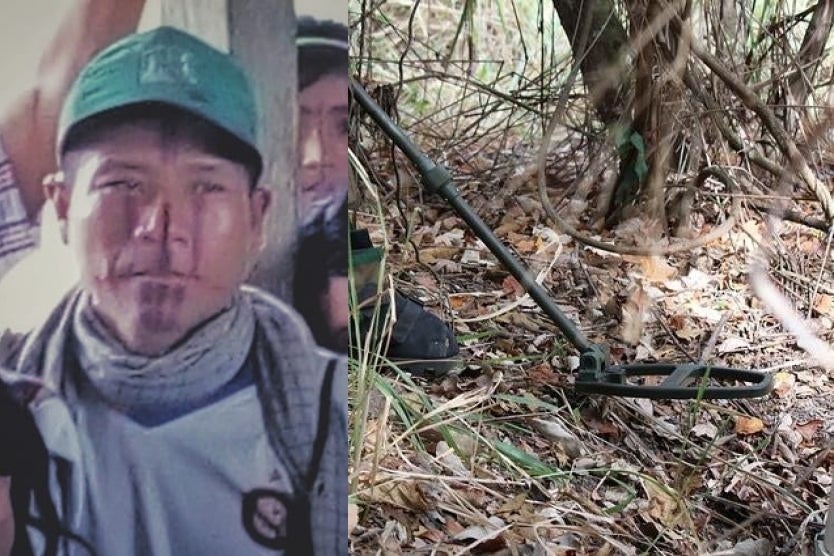 Nevardo Bailarín Cuñapa, indígena víctima de mina antipersonal en Antioquia