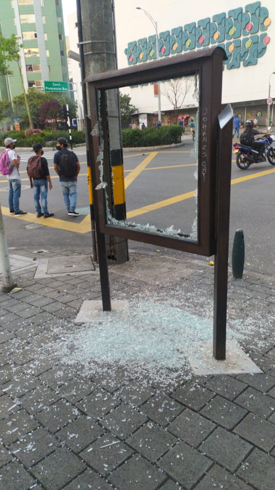 Los daños que deja la segunda jornada de protestas en Medellín
