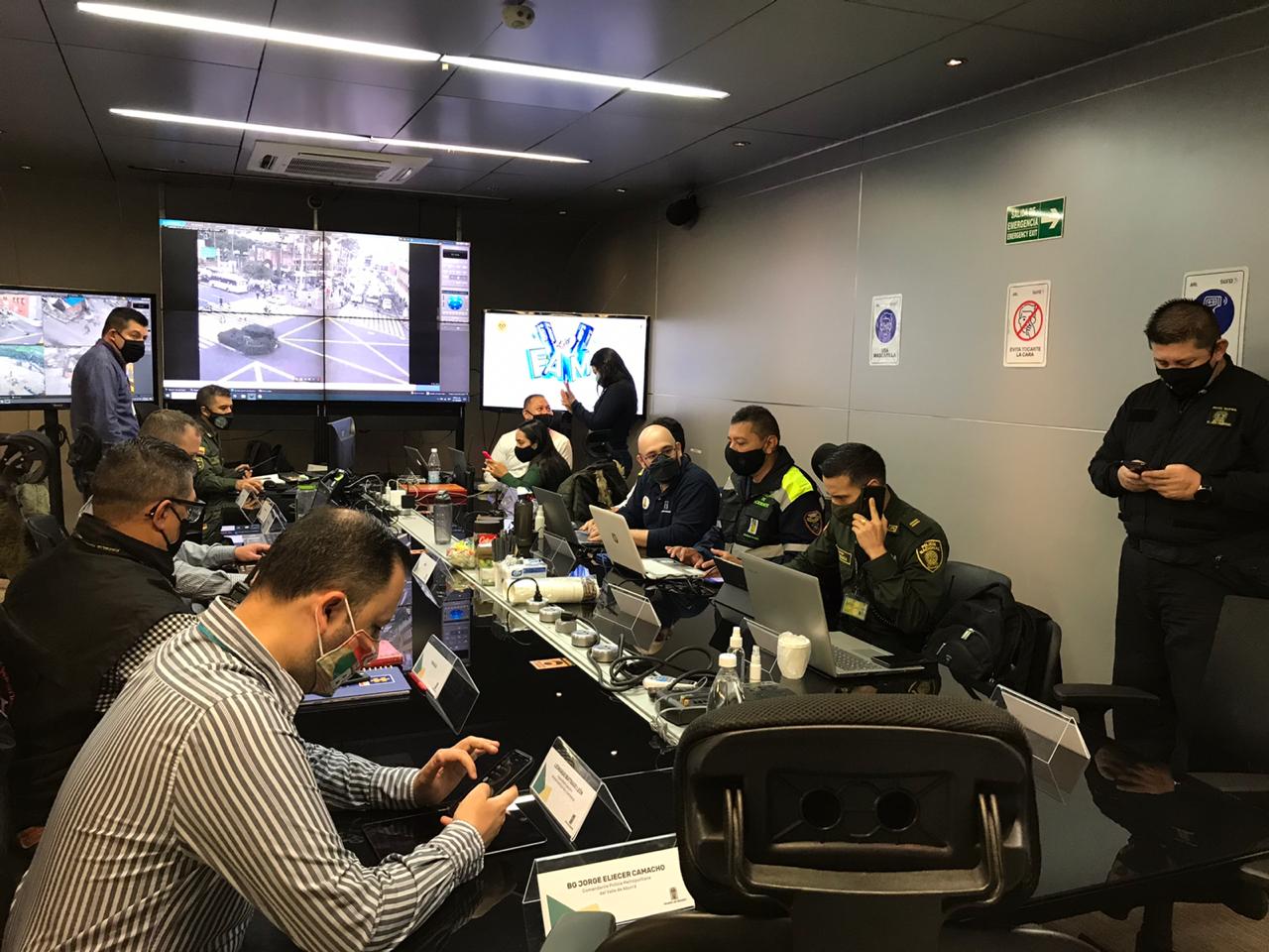 Se instaló un Puesto de Mando Unificado en articulación con la Policía y la Personería.
