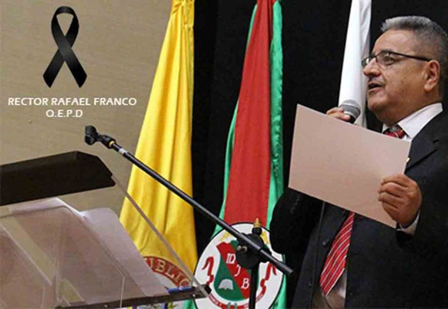 Rafael Antonio Franco Valencia, rector de la Institución Educativa Manuel J. Betancur de Medellín.