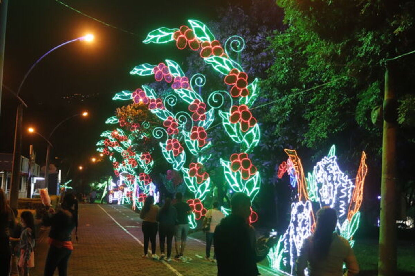 Alumbrados de Navidad en Medellín en 2020.