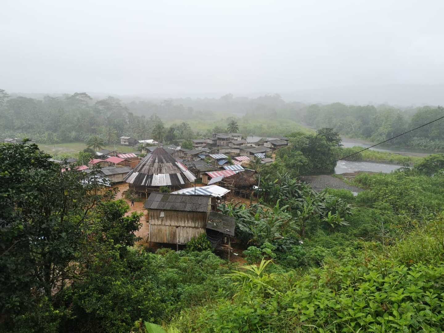 Lugar del desplazamiento en Bahía Solano, Chocó.