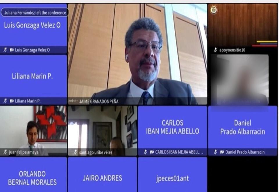 Audiencia virtual del juicio contra Santiago Uribe Vélez.
