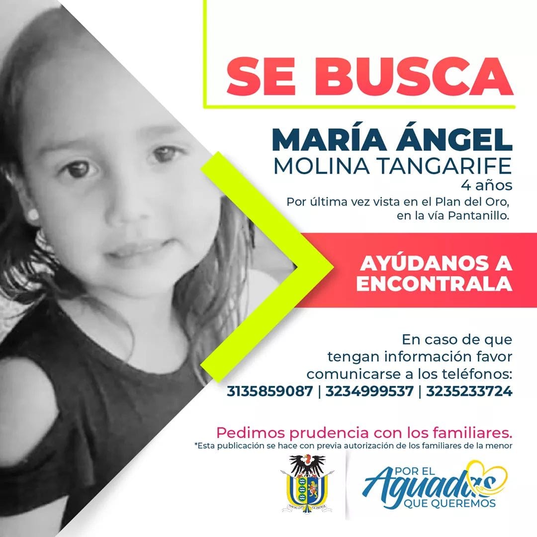 Una de las menores fue hallada en Abejorral, Antioquia; continúa la búsqueda de su hermanita.