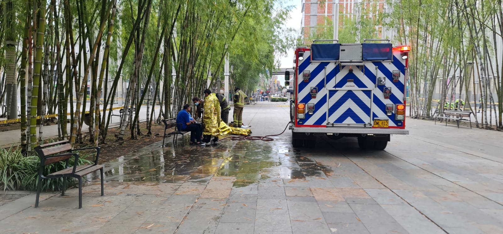La emergencia fue atendida por una máquina de Bomberos.