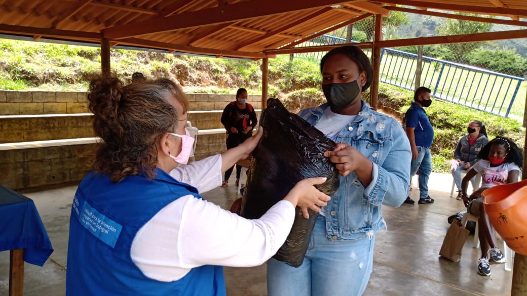 Las familias recibieron ayudas humanitarias por parte de la Unidad de Víctimas.