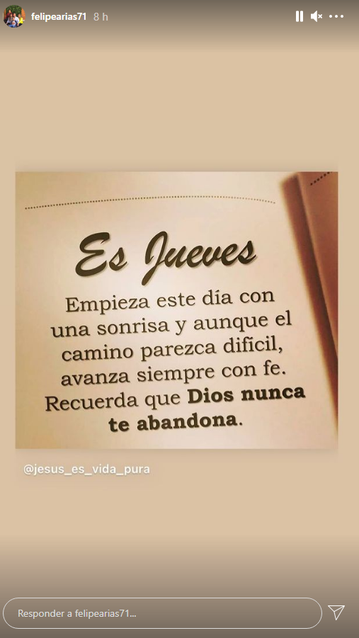 Felipe Arias en Instagram