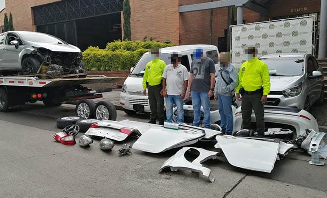 En el operativo fueron desmantelados dos “desguadesguazaderos”.