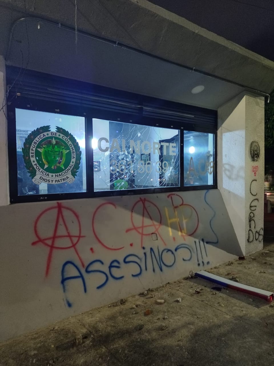 Vandalizaron un CAI de Itagüí