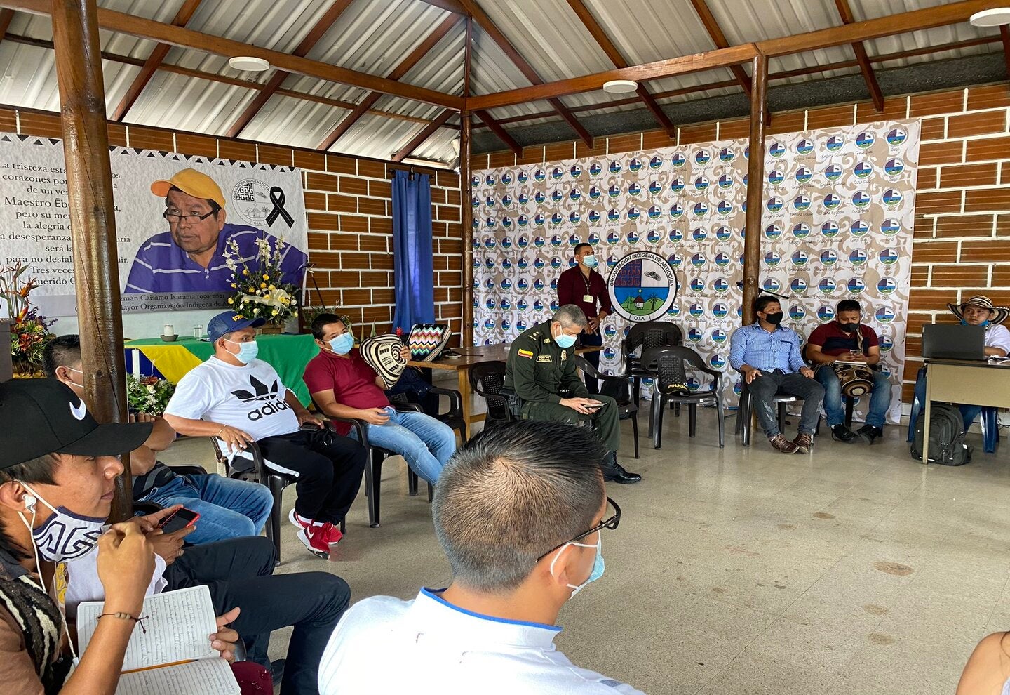 Definiendo la logística para la minga indígena en Medellín.