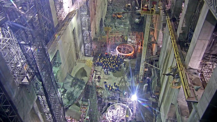 Simulacro de trabajadores de Hidroituango.
