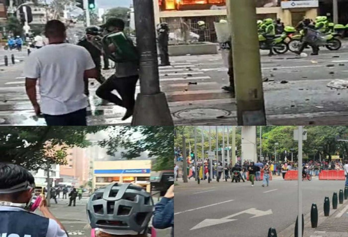 Disturbios en Medellín.