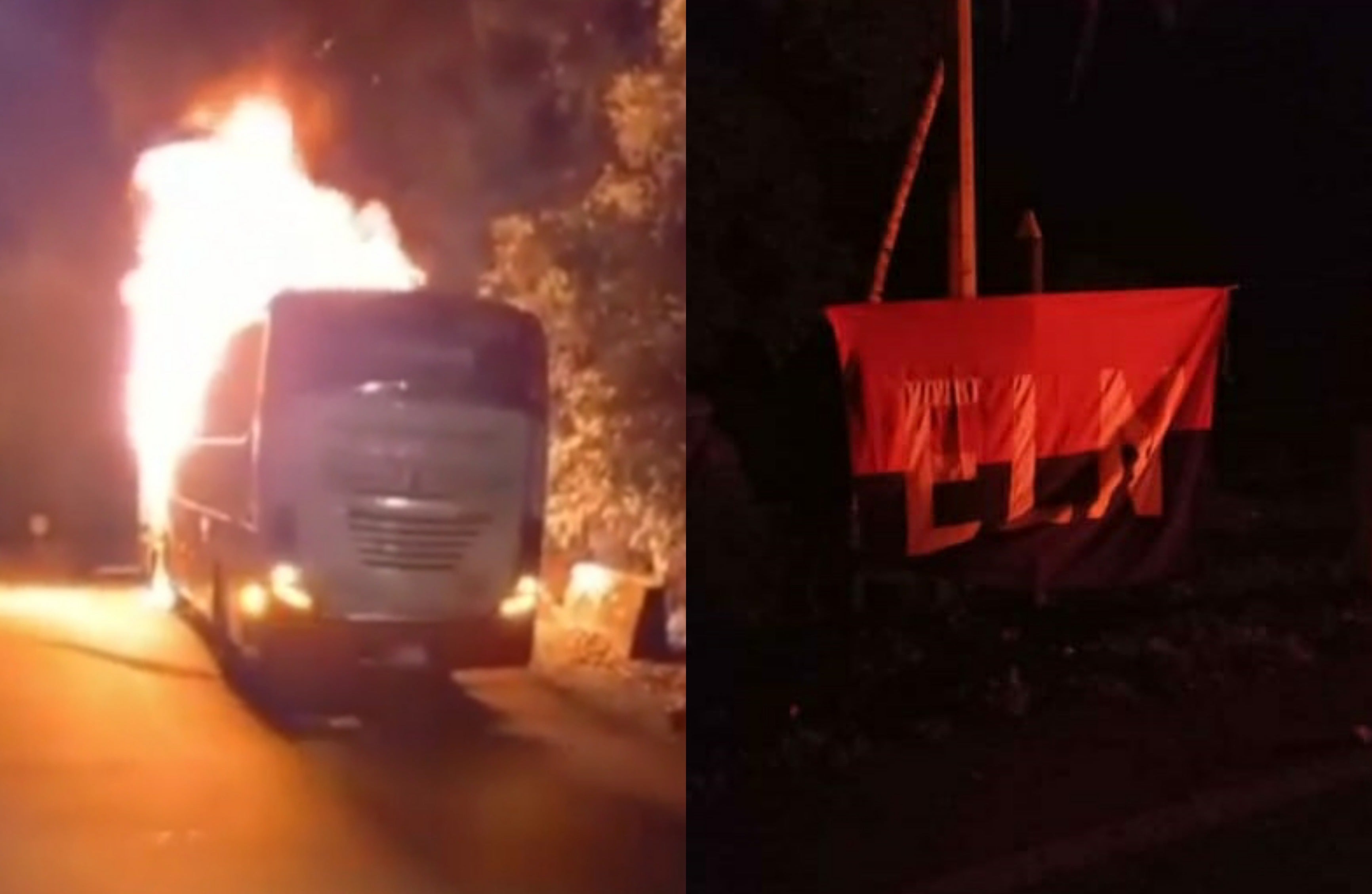 Cierran la vía Medellín-Costa por la quema de varios vehículos