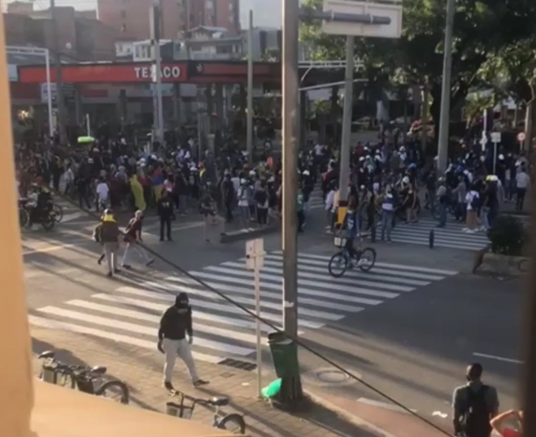 Se registraron disturbios en varios puntos del centro Medellín