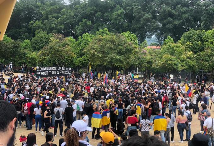 Referencia de marchas en Medellín.