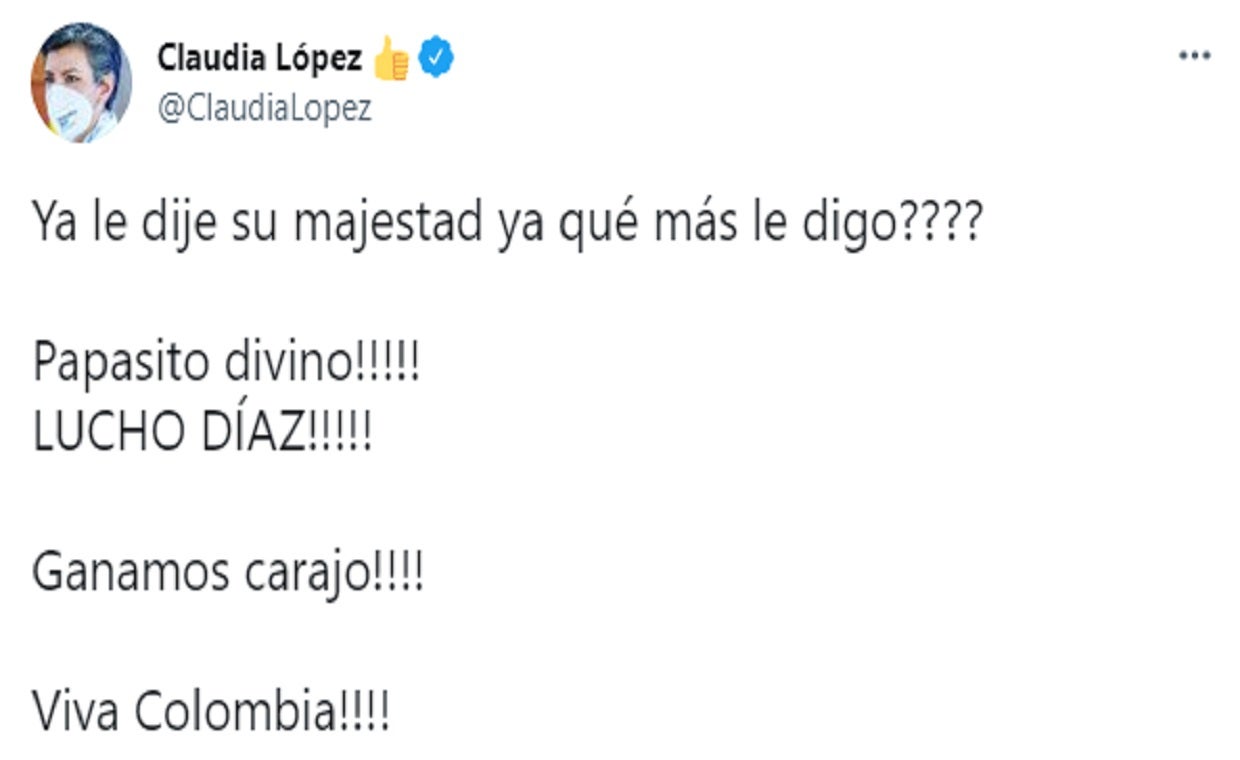 Twitter de Claudia López