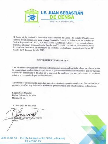 Diploma de Miguel Borja