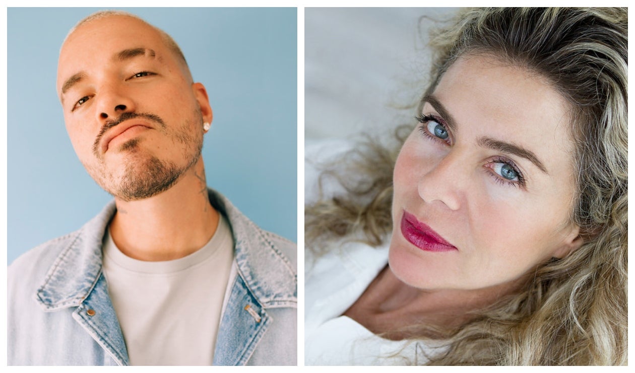 J Balvin y Margarita Rosa de Francisco