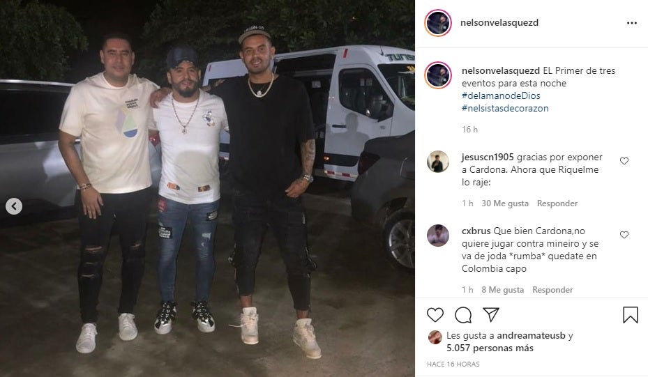 Edwin Cardona con Nelson Velásquez
