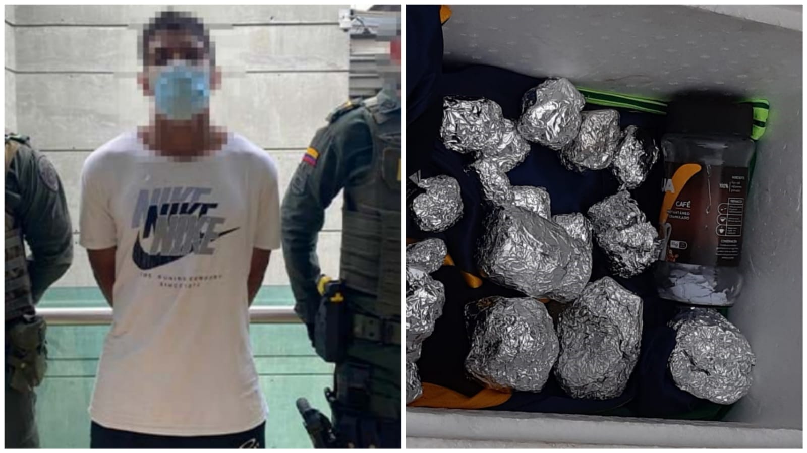 Esta persona fue sorprendida con 19 papas bombas durante las manifestaciones.