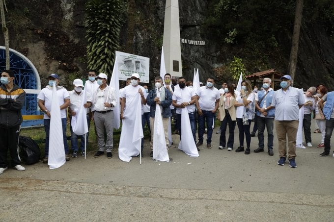 Acto simbólico en Caicedo, Antioquia.