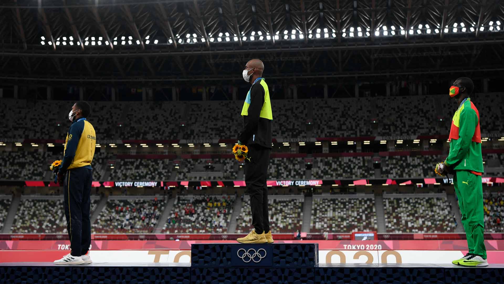 Anthony Zambrano, en el podio