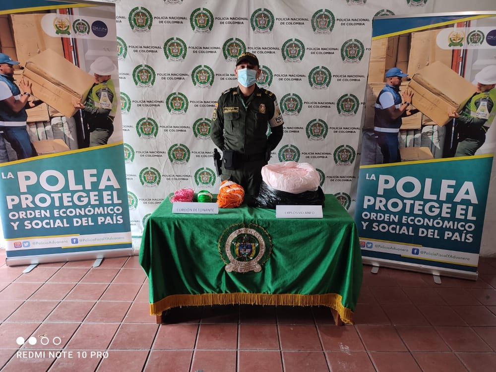 El material detonante tenía como destino el departamento del Chocó.