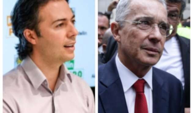 Alcalde de Medellín, Daniel Quintero, y expresidente Álvaro Uribe.