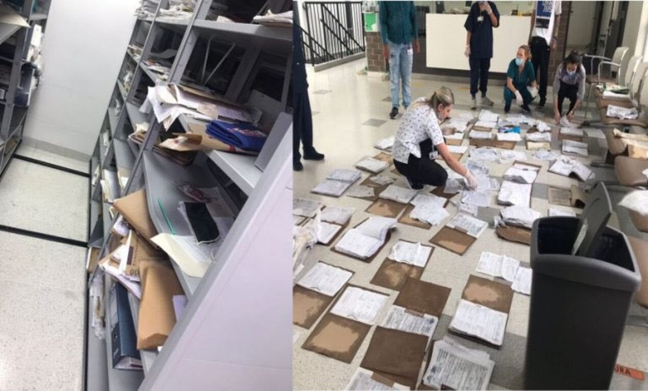 Así quedaron las instalaciones del centro de salud.