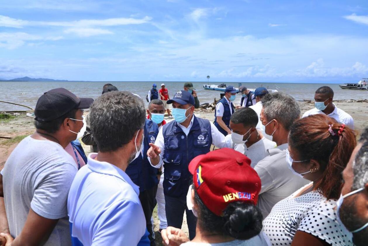 Defensor del Pueblo, Carlos Camargo, en Necoclí, Antioquia.