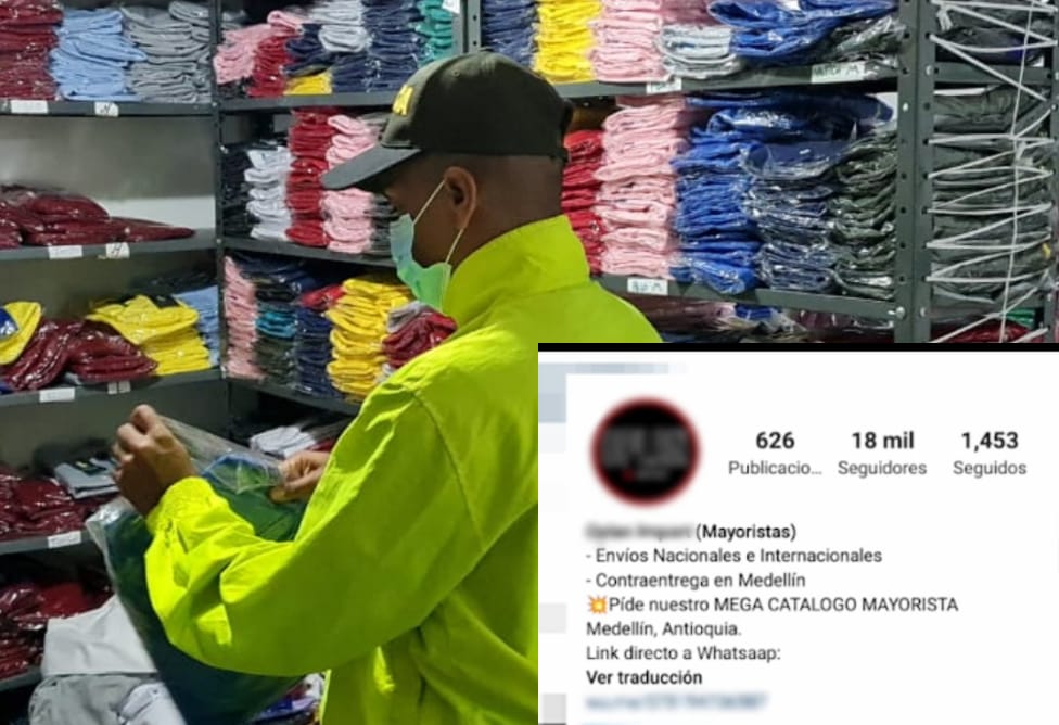 Utilizaban el Instagram para vender ropa chiviada en Itagüí, Antioquia