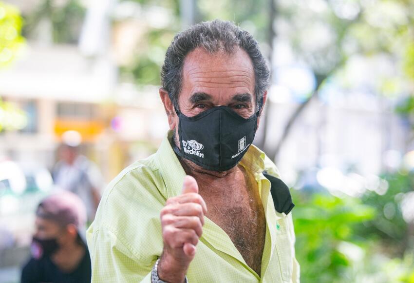 Uso del tapabocas en Medellín.