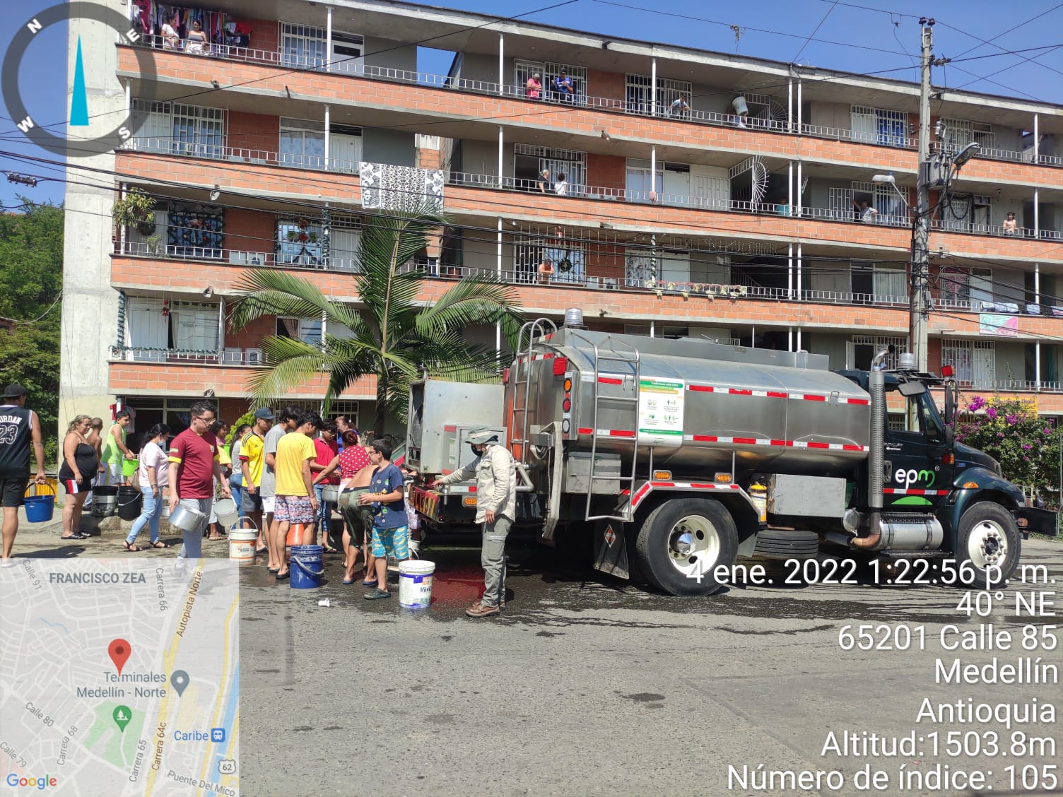 Más 30.000 personas reciben el vital líquido por medio de carro tanques, informó EPM.