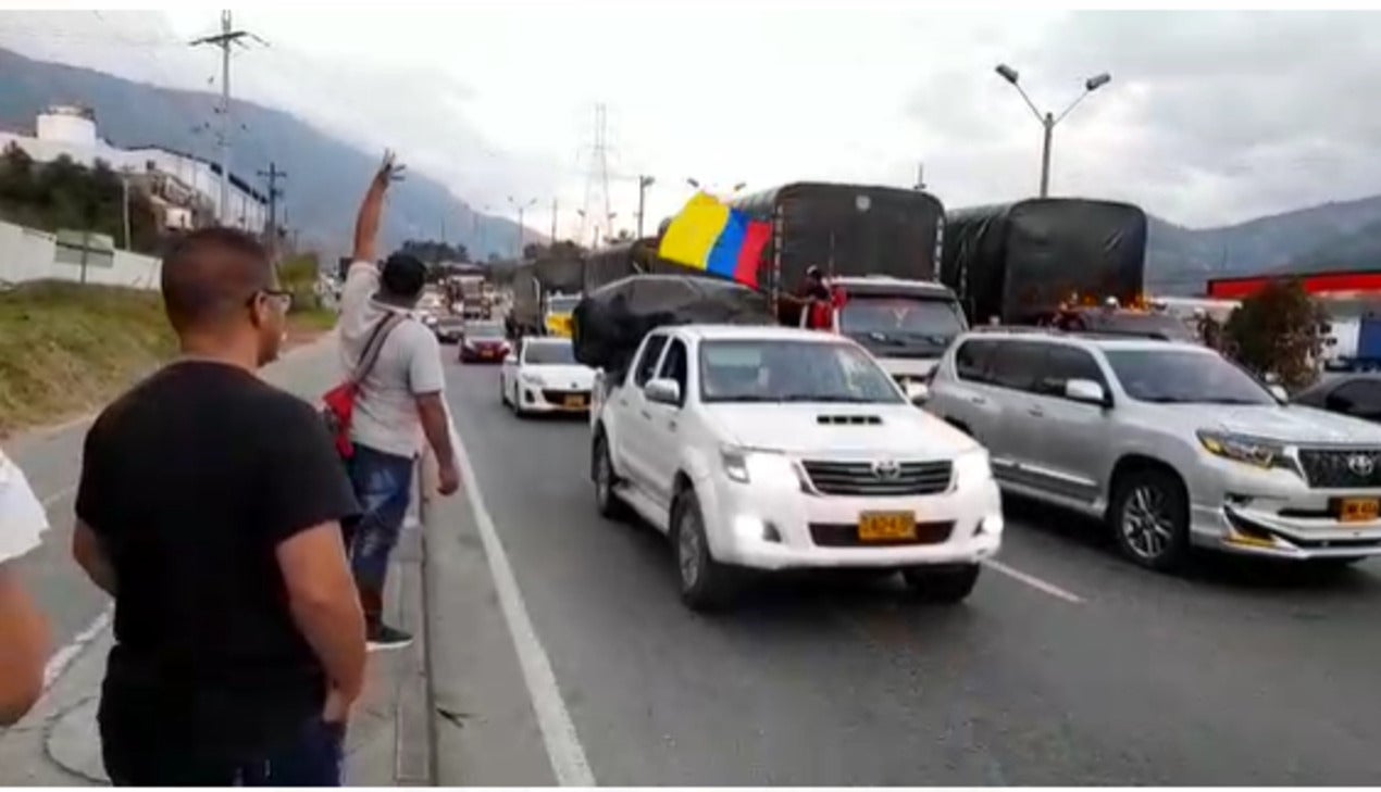 Referencia protestas por los peajes en Barbosa, Antioquia.