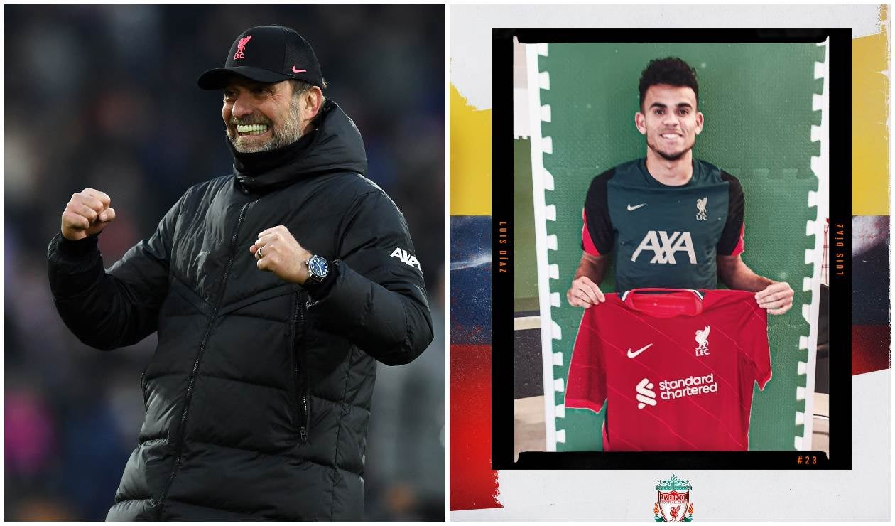 Jurgen Klopp y Luis Díaz