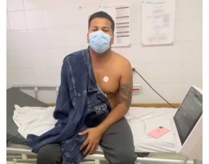 Diomedes Dionisio Díaz hospitalizado en Necoclí, Antioquia.