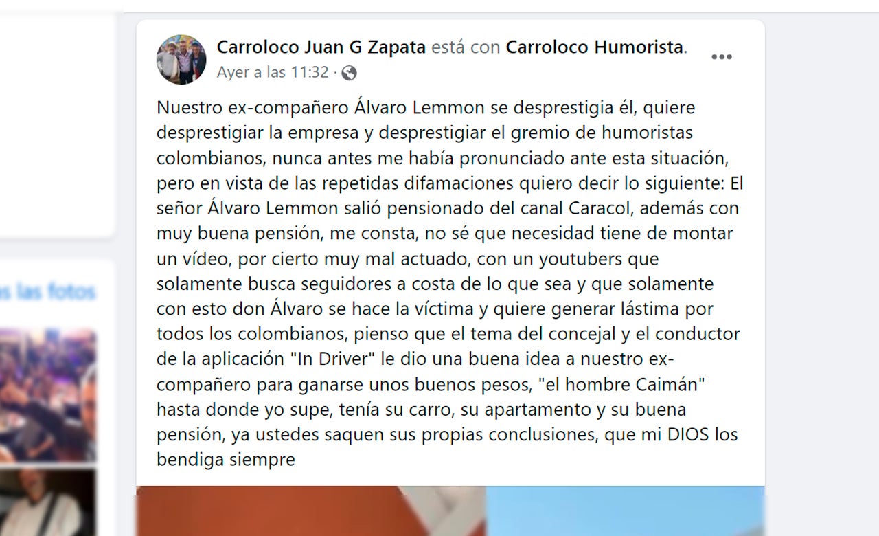 Publicación Carroloco sobre Lemmon