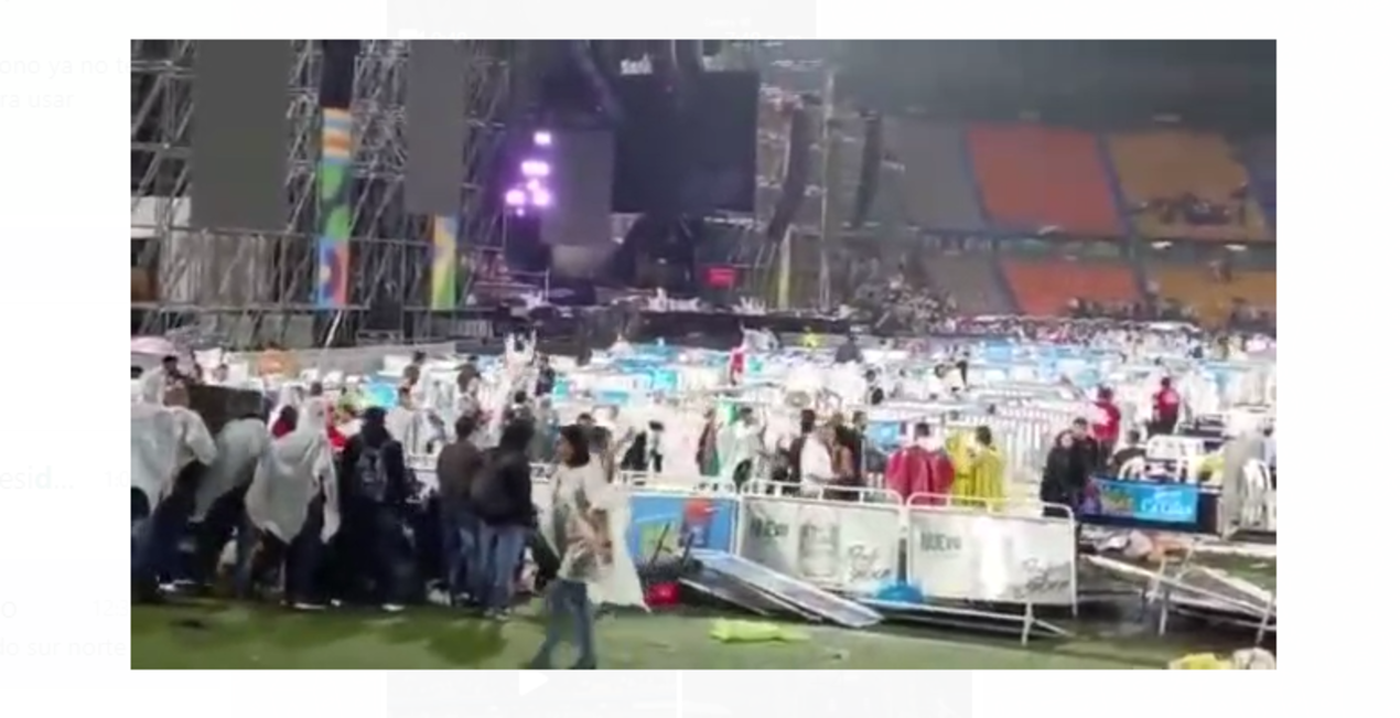 El público se molestó cuando les anunciaron que el artista no llegaría al concierto.