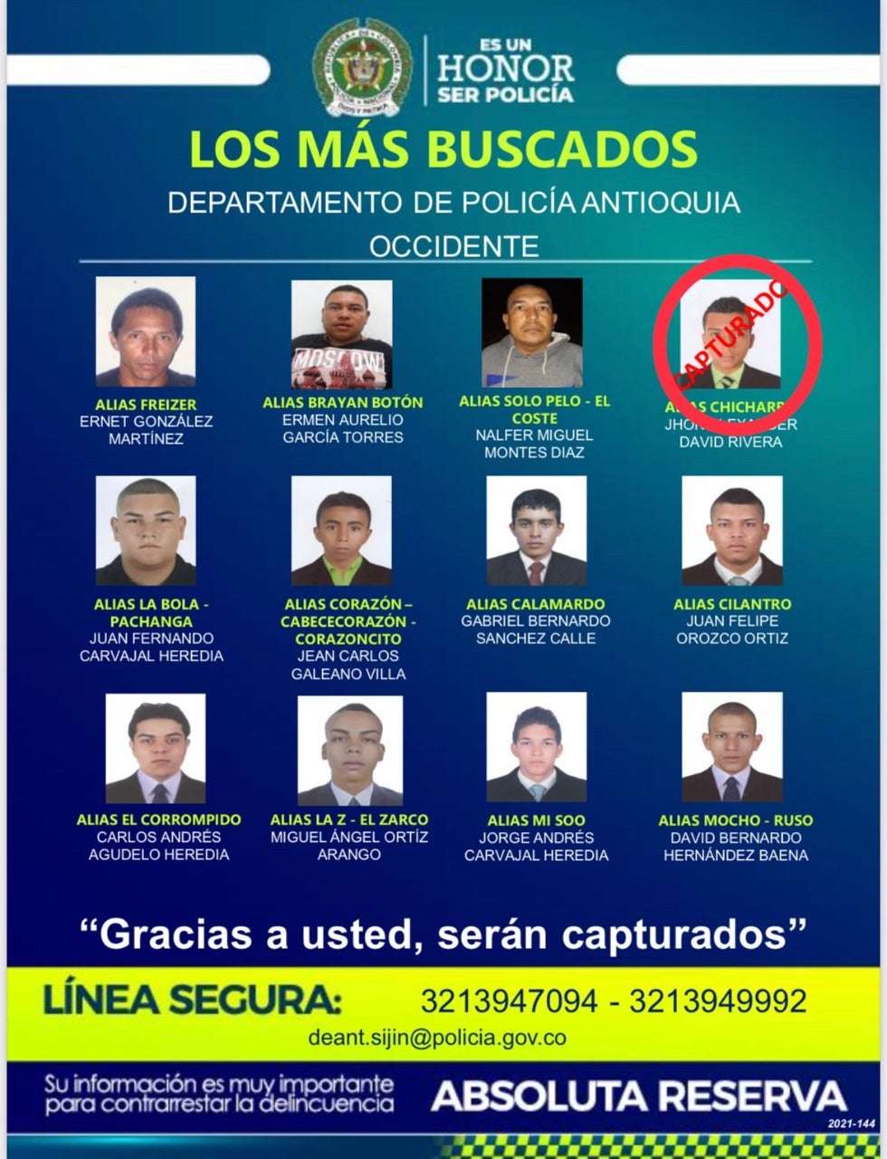 El “Chicharro”, el delincuente que amenazaba al occidente de Antioquia