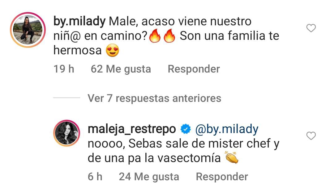 Respuesta de Maleja Restrepo a rumores de embarazo