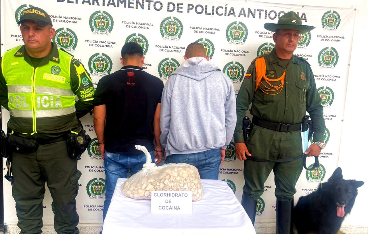 El estupefaciente valorado en 40 millones de pesos, sería comercializado en las calles de Medellín.