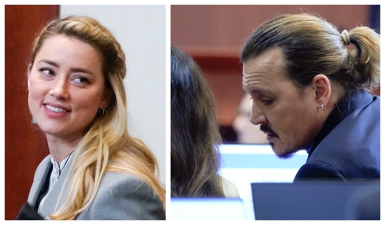 Amber Heard y Johnny Depp en juicio