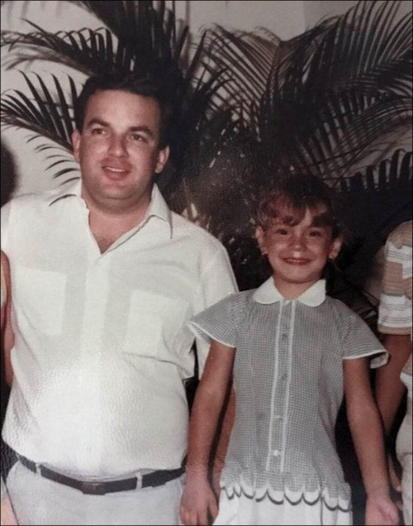 Claudia Bahamón de bebé