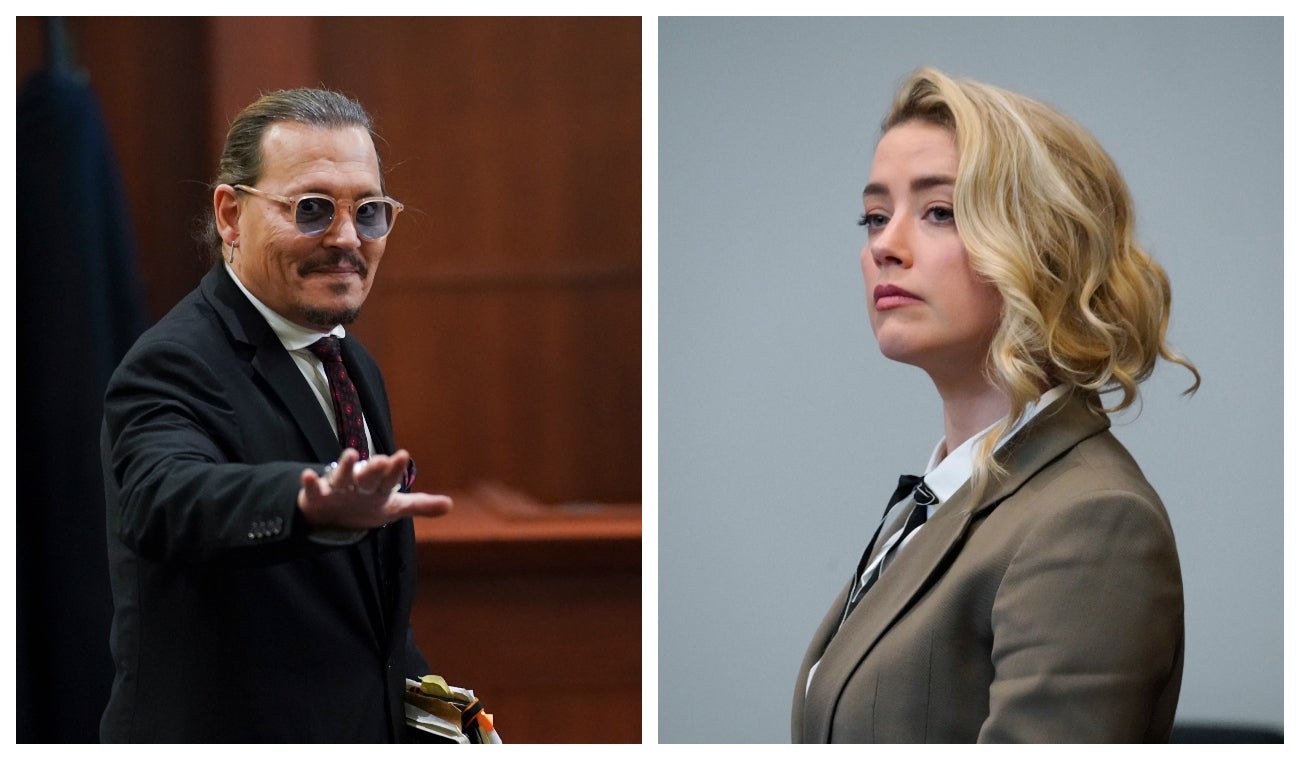 Johnny Depp y Amber Heard en juicio que los enfrenta