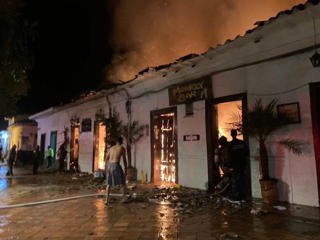 Incendio en Santa Fe de Antioquia
