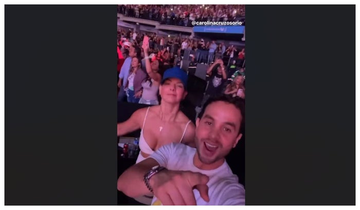 Carolina Cruz en el concierto de Wisin y Yandel