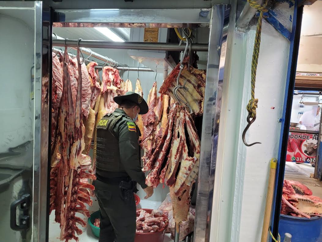 Este hallazgo fue realizado en un expendio de carne.