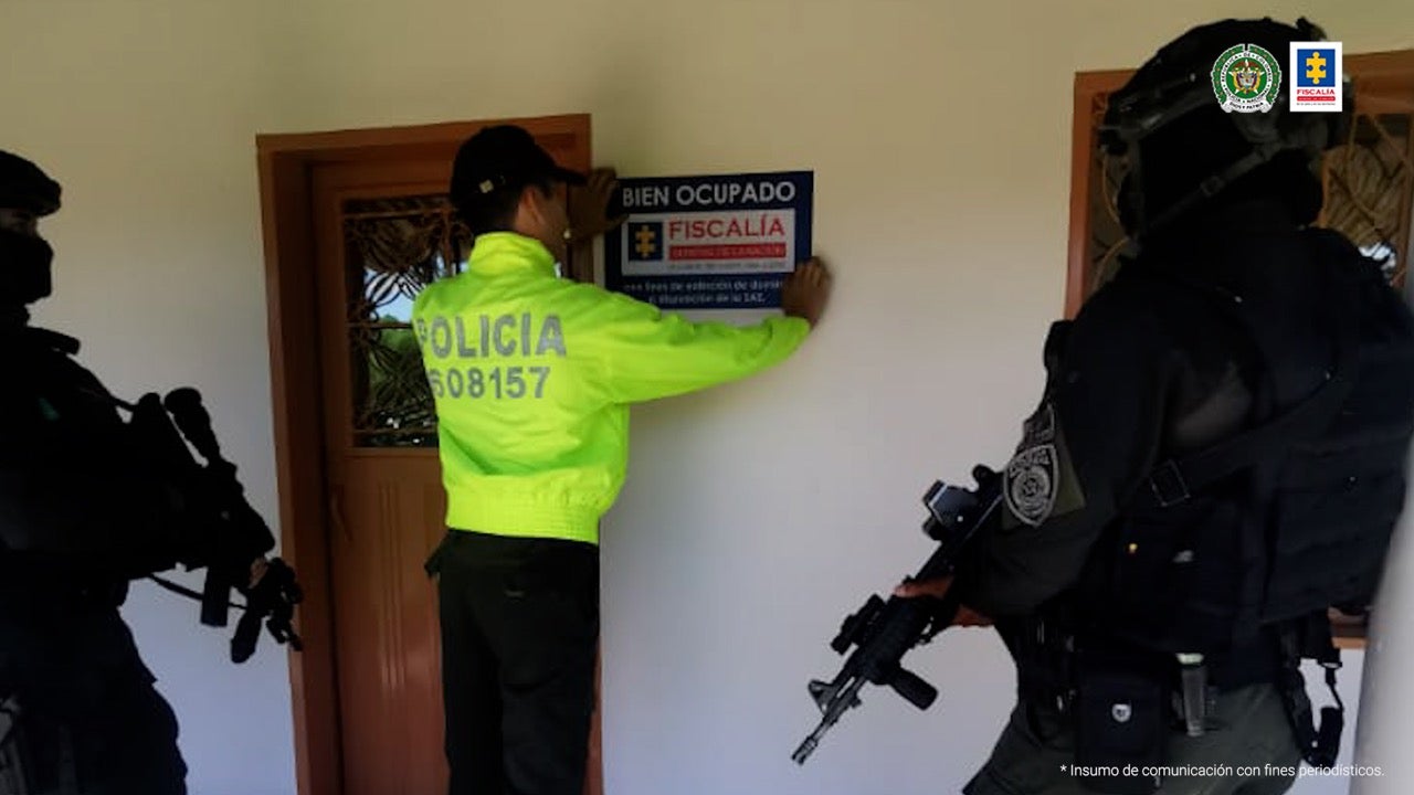 Estos bienes habrían pertenecido a alias “Terror”, hijo del exparamilitar Ramón Isaza.