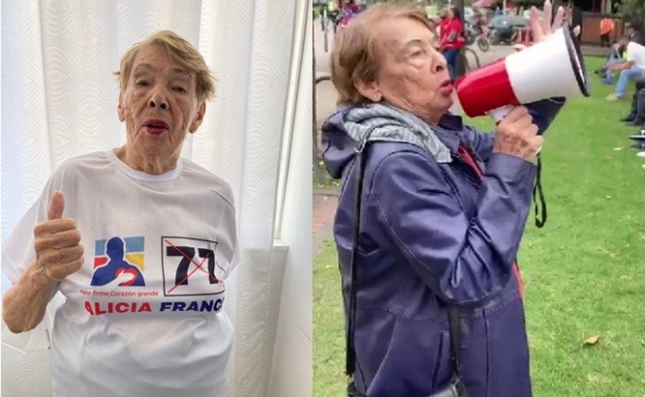 Alicia Franco, abuela uribista